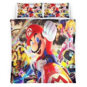 Housse De Couette Personnages Super Mario 21 Parure de lit Ensemble De Literie