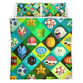 Housse De Couette Personnages Super Mario 29 Parure de lit Ensemble De Literie