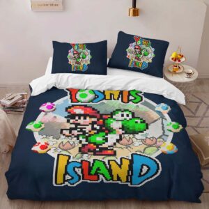Alternative view of Housse De Couette Super Mario L’île de Yoshi Parure de lit Ensemble De Literie