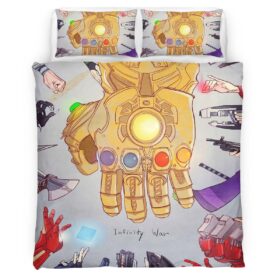 Housse De Couette Gants de Thanos Avengers Marvel Infinity War Parure de lit Ensemble De Literie