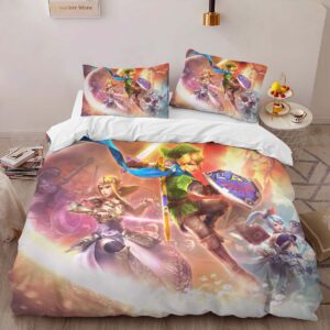 Alternative view of Housse De Couette The Legend of Zelda – Link & Princesse Zelda Tous les Personnages 3 Parure de lit Ensemble De Literie