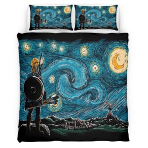 Housse De Couette The Legend of Zelda Style Van Gogh Parure de lit Ensemble De Literie