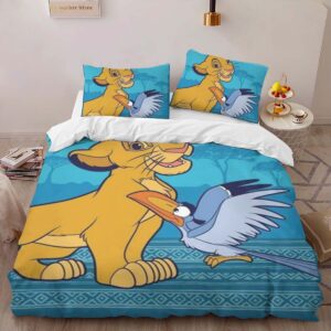 Alternative view of Housse De Couette Le Roi Lion Simba et Zazu Parure de lit Ensemble De Literie