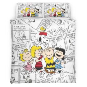 Housse De Couette Les Peanuts Personnages 3 Parure de lit Ensemble De Literie