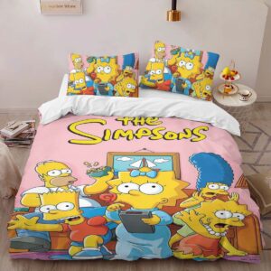 Alternative view of Housse De Couette Les Simpson Tous les personnages 10 Parure de lit Ensemble De Literie