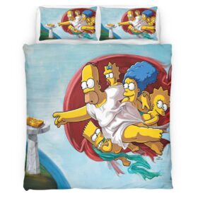 Housse De Couette Les Simpson La Création d’Adam Parure de lit Ensemble De Literie