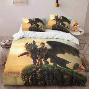 Alternative view of Housse De Couette Krokmou et Harold Dragons 02 Parure de lit Ensemble De Literie