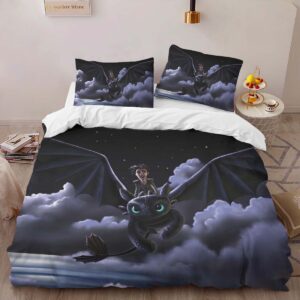 Alternative view of Housse De Couette Krokmou et Harold Dragons 03 Parure de lit Ensemble De Literie