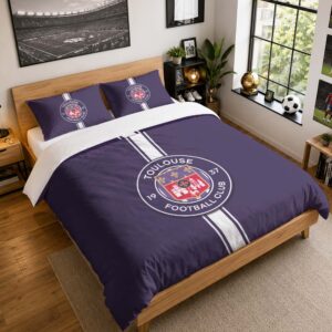 Housse De Couette Toulouse FC 17 Parure de lit Ensemble De Literie - TFC Ligue 1