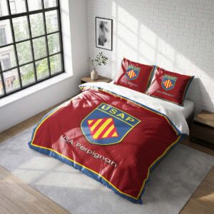 Housse De Couette USA Perpignan Rugby Club Parure de lit Ensemble De Literie Rugby - Model 06