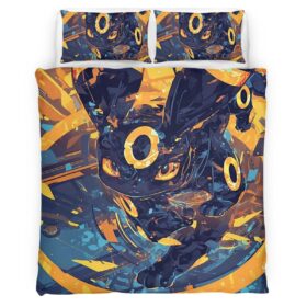 Housse De Couette Umbreon Pokémon 3 Parure de lit Ensemble De Literie