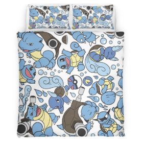Housse De Couette Pokémon Type Eau 2 Parure de lit Ensemble De Literie