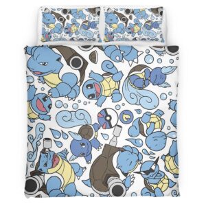 Housse De Couette Pokémon Type Eau 2 Parure de lit Ensemble De Literie