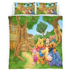 Housse De Couette Winnie l’Ourson et ses Amis 9 Parure de lit Ensemble De Literie