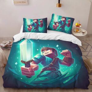 Alternative view of Housse De Couette Herobrine personnage principal Minecraft Parure de lit Ensemble De Literie