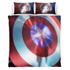 Housse De Couette Marvel Legends Bouclier Captain America Parure de lit Ensemble De Literie