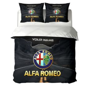 Housse de Couette Alfa Romeo – Parure de Lit Voiture de Luxe à Motif