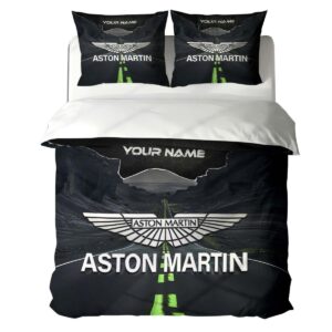 Housse de Couette Aston Martin – Parure de Lit Voiture de Luxe à Motif