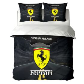 Housse de Couette Ferrari – Parure de Lit Voiture de Luxe à Motif