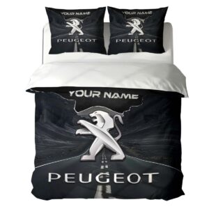 Housse de Couette Peugeot – Parure de Lit Voiture de Luxe à Motif