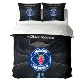 Housse de Couette Saab Automobile – Parure de Lit Voiture de Luxe à Motif