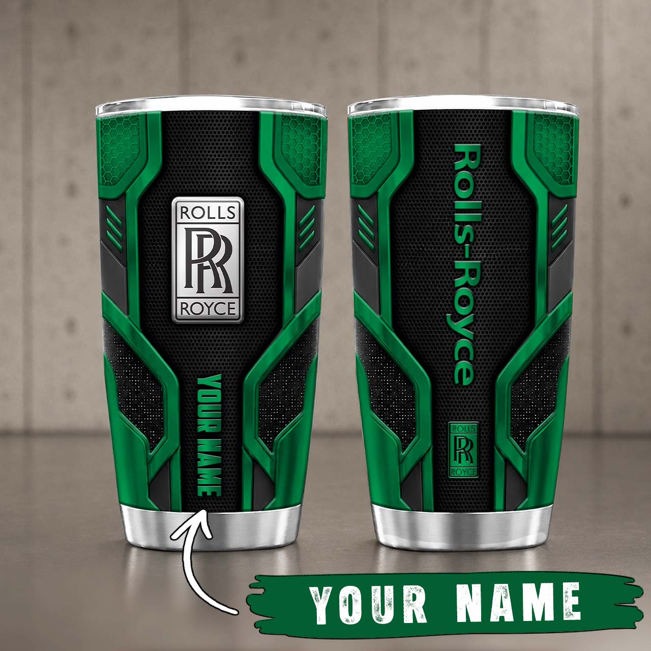 Gobelet Isotherme Rolls Royce 20oz | Mug de Voyage Armure Carbone 3D – Image 7