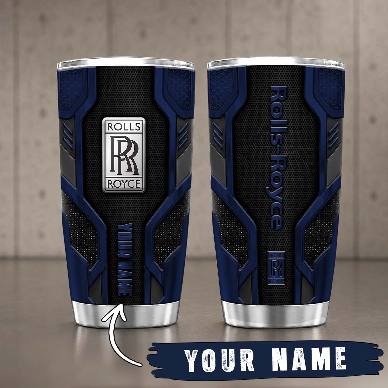 Gobelet Isotherme Rolls Royce 20oz | Mug de Voyage Armure Carbone 3D – Image 5