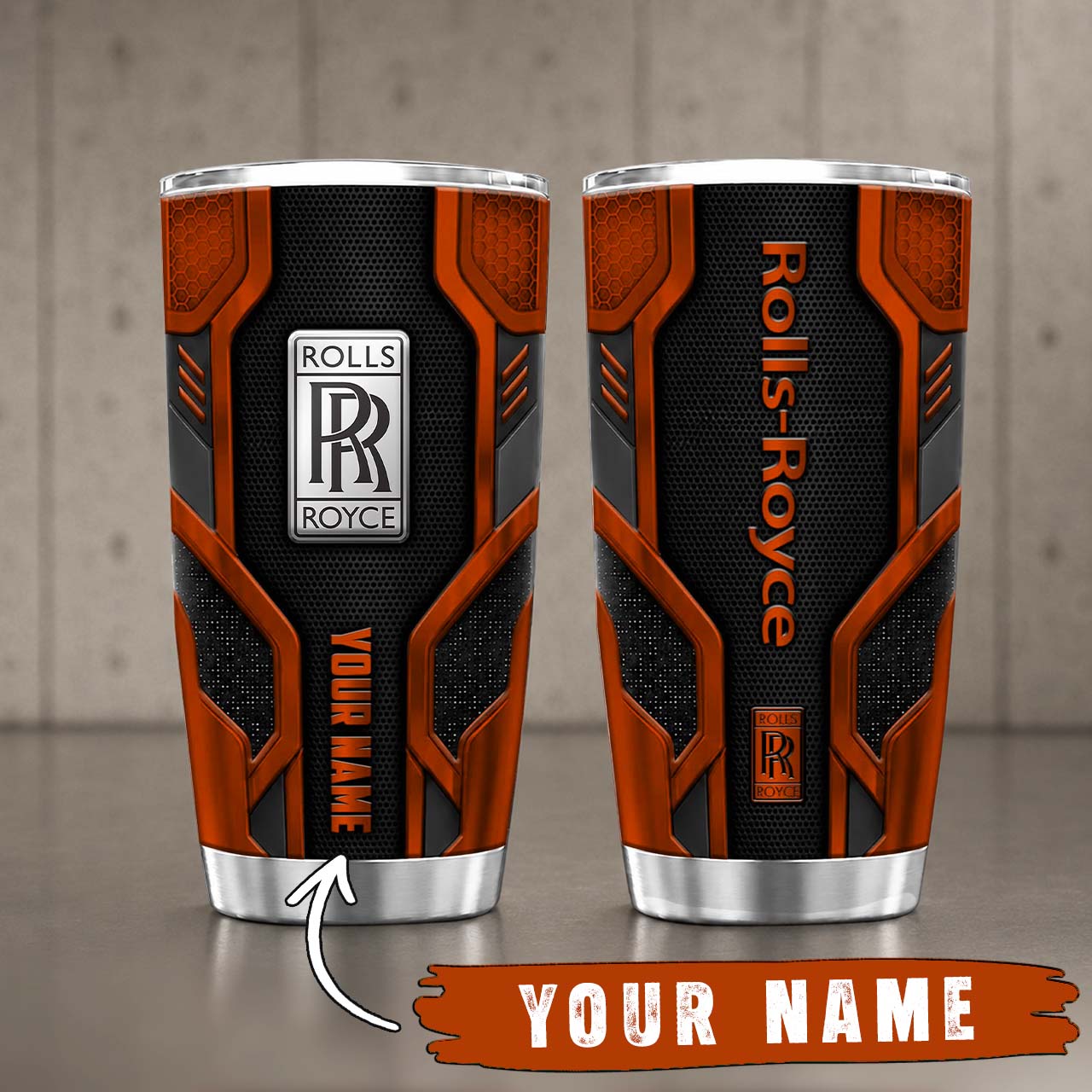 Gobelet Isotherme Rolls Royce 20oz | Mug de Voyage Armure Carbone 3D – Image 4