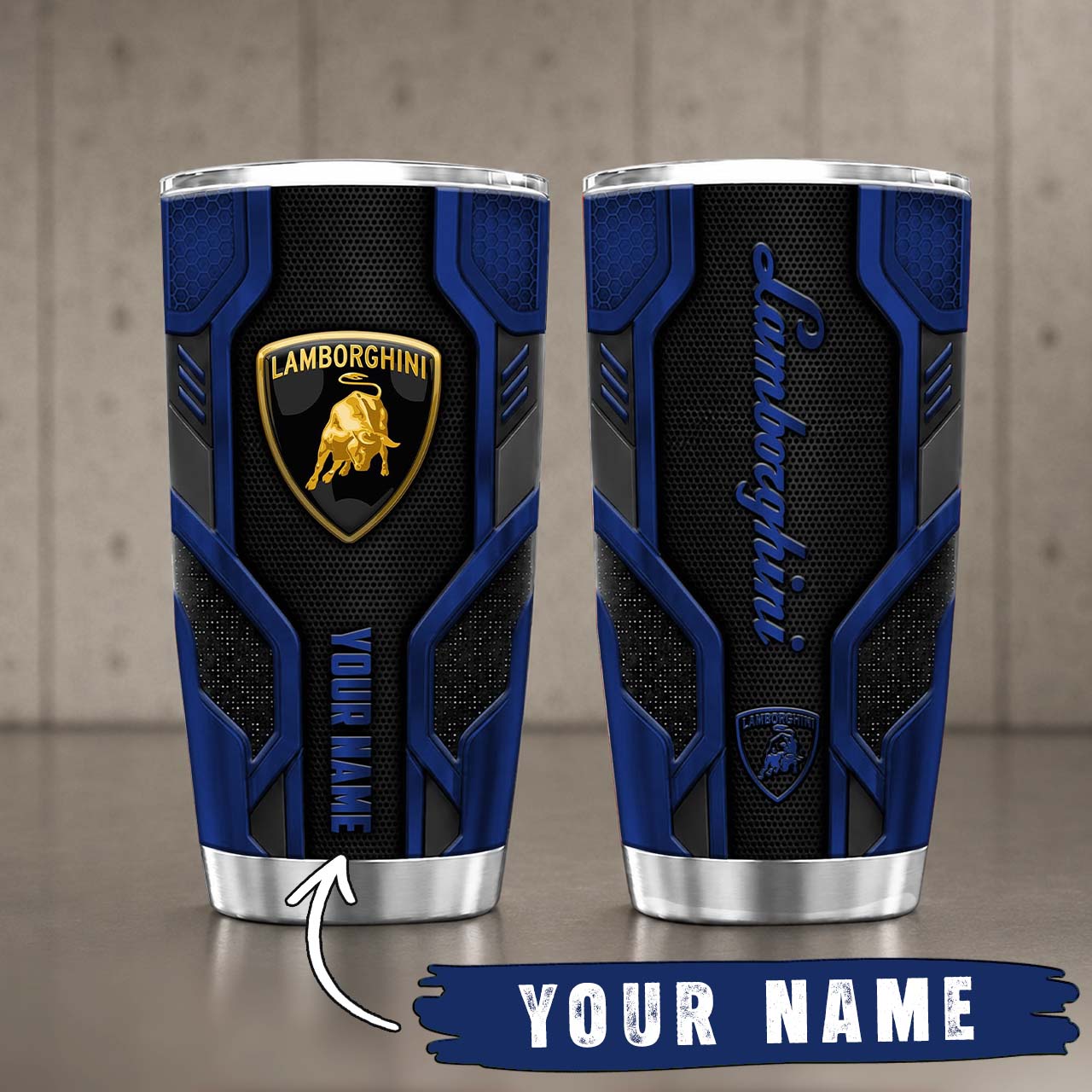 Gobelet Isotherme Lamborghini 20oz | Mug de Voyage Armure Carbone 3D – Image 8