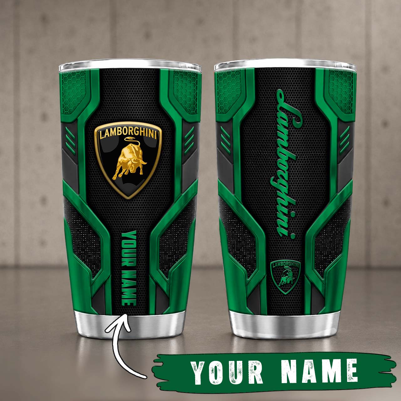 Gobelet Isotherme Lamborghini 20oz | Mug de Voyage Armure Carbone 3D – Image 7