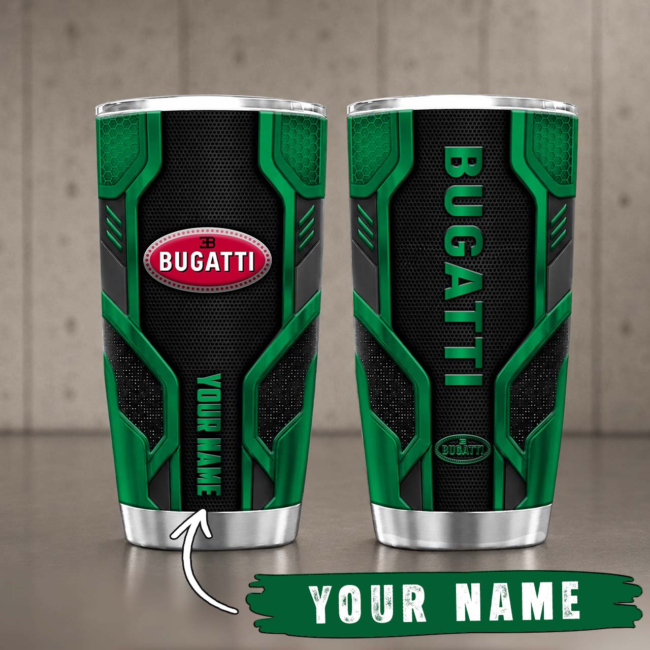 Gobelet Isotherme Bugatti 20oz | Mug de Voyage Armure Carbone 3D – Image 7