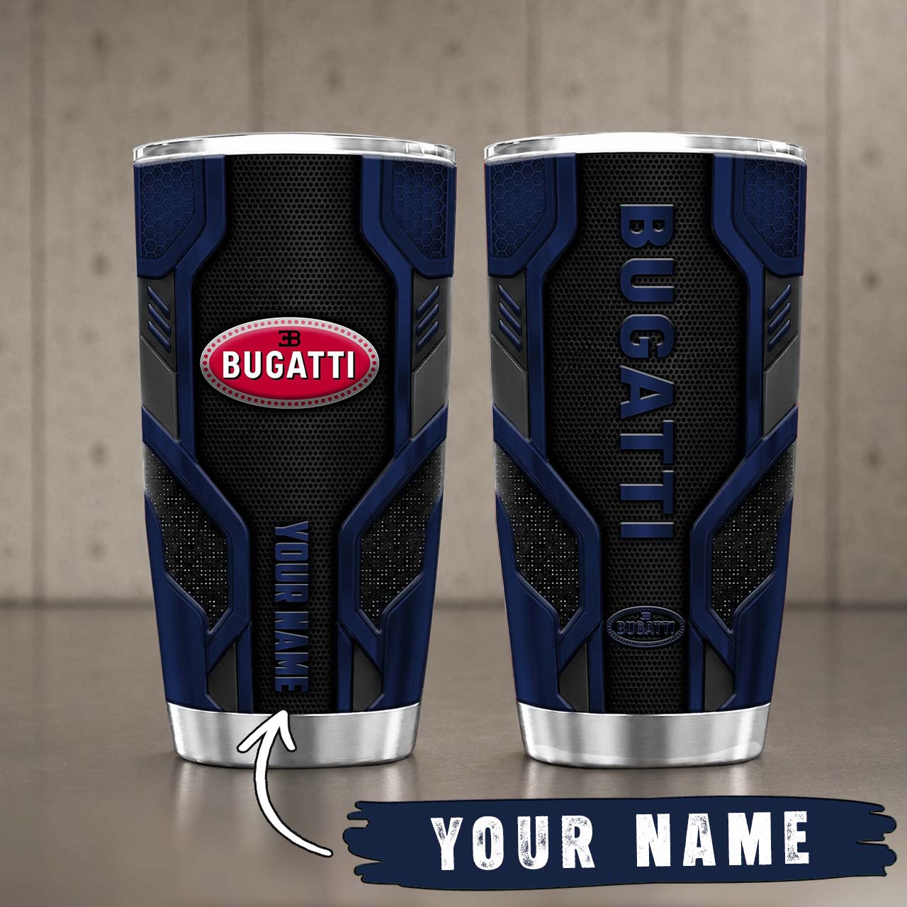 Gobelet Isotherme Bugatti 20oz | Mug de Voyage Armure Carbone 3D – Image 5
