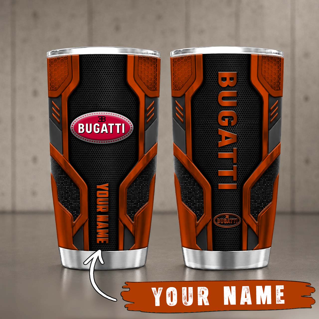Gobelet Isotherme Bugatti 20oz | Mug de Voyage Armure Carbone 3D – Image 4