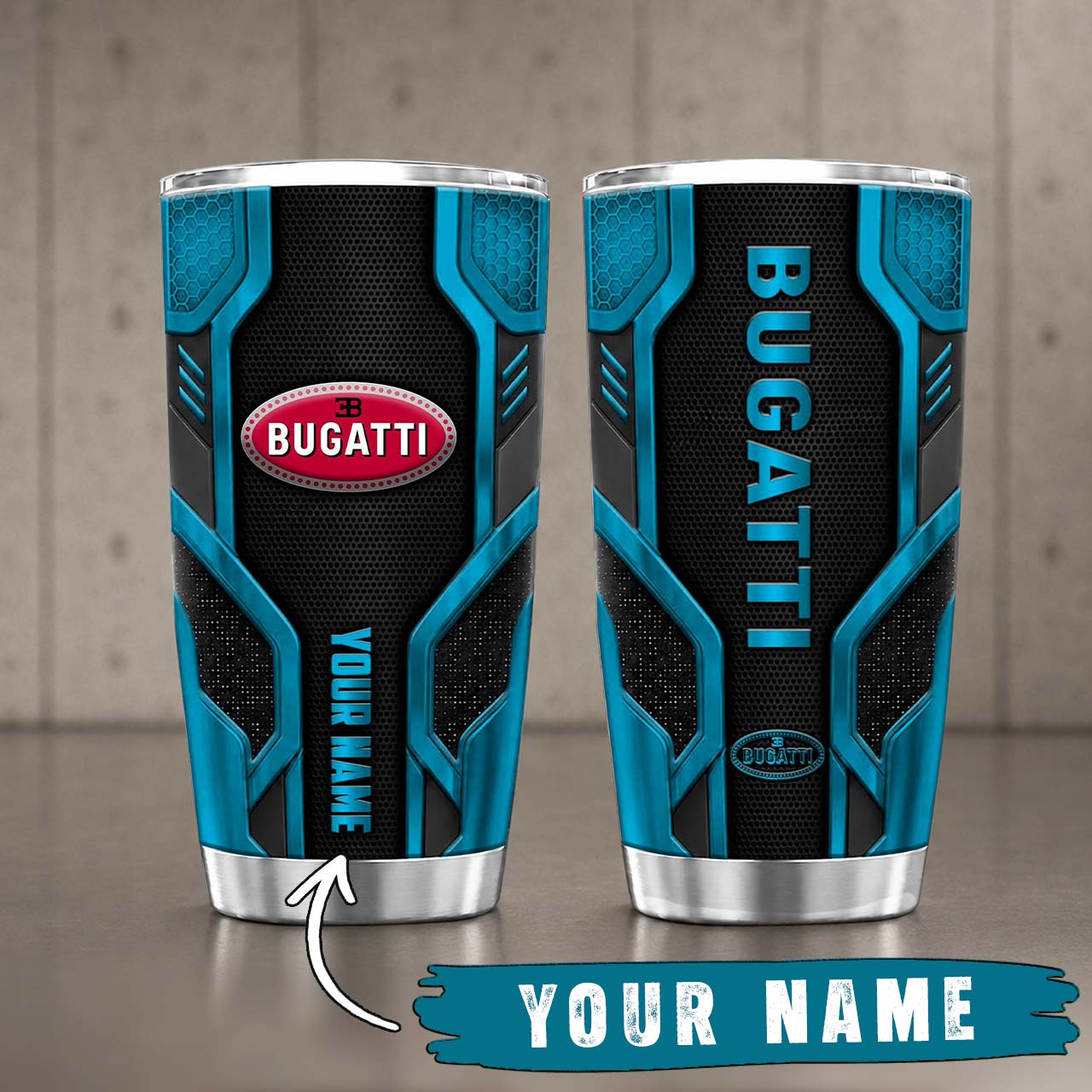 Gobelet Isotherme Bugatti 20oz | Mug de Voyage Armure Carbone 3D – Image 3