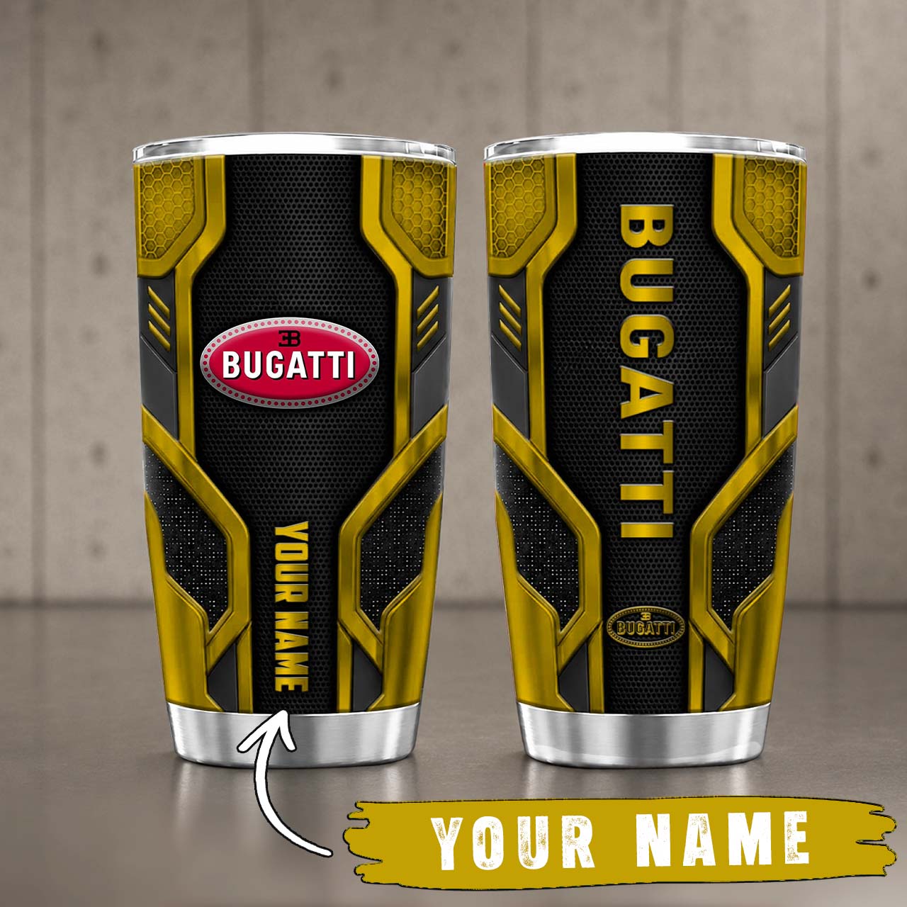 Gobelet Isotherme Bugatti 20oz | Mug de Voyage Armure Carbone 3D – Image 2