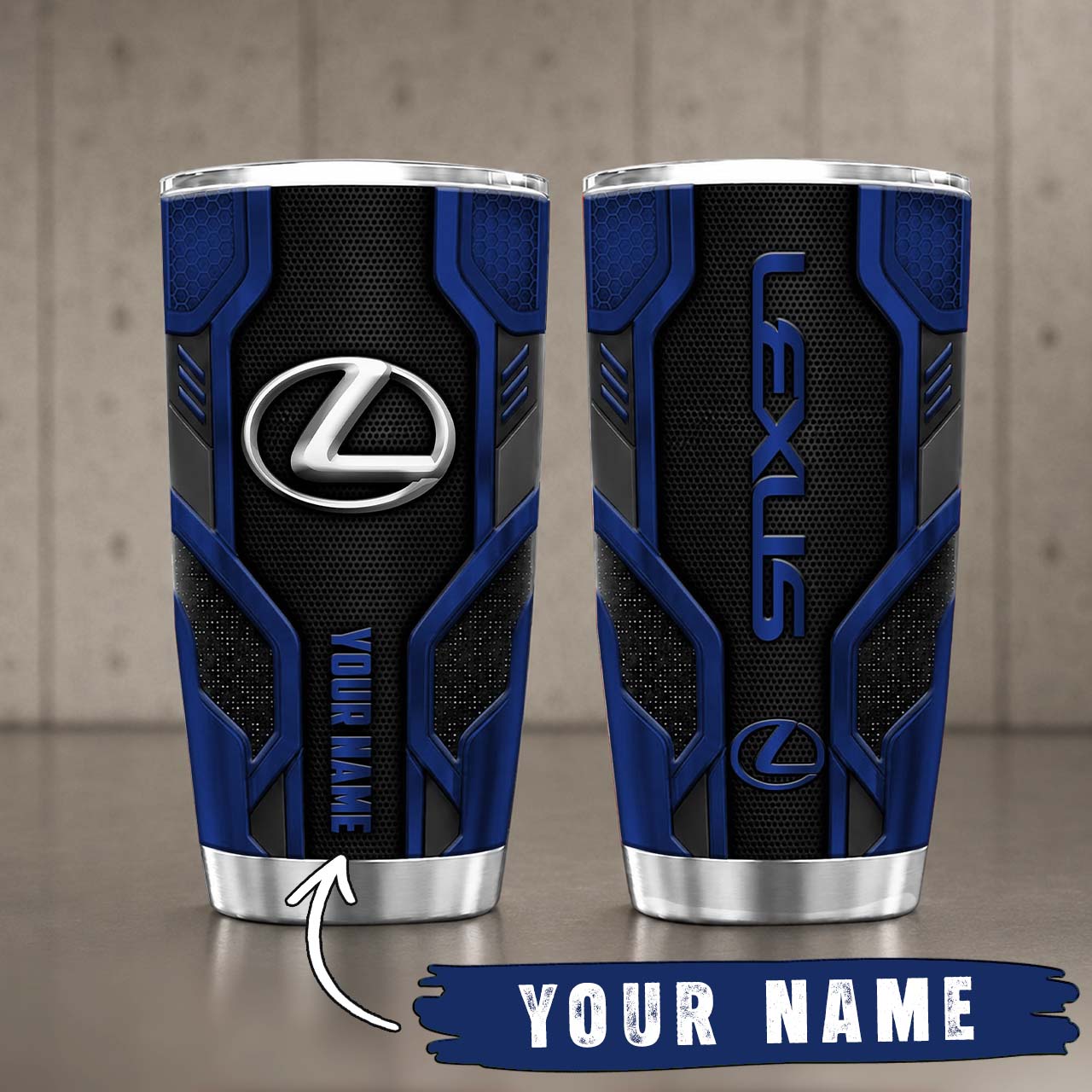 Gobelet Isotherme Lexus 20oz | Mug de Voyage Armure Carbone 3D – Image 8