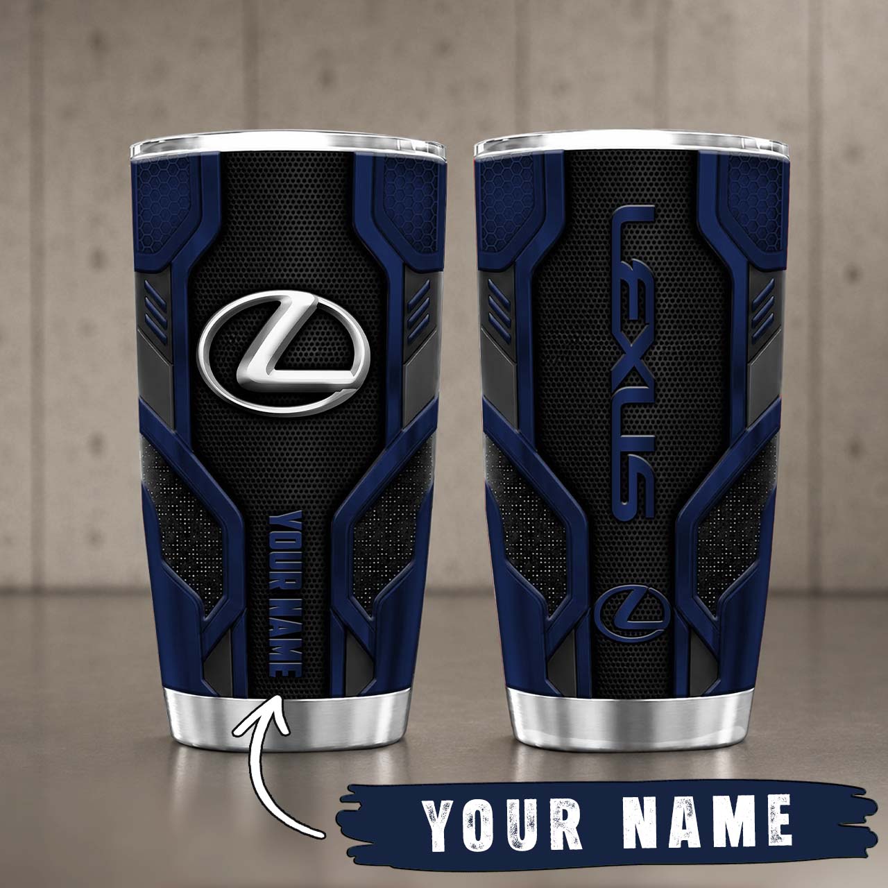 Gobelet Isotherme Lexus 20oz | Mug de Voyage Armure Carbone 3D – Image 5