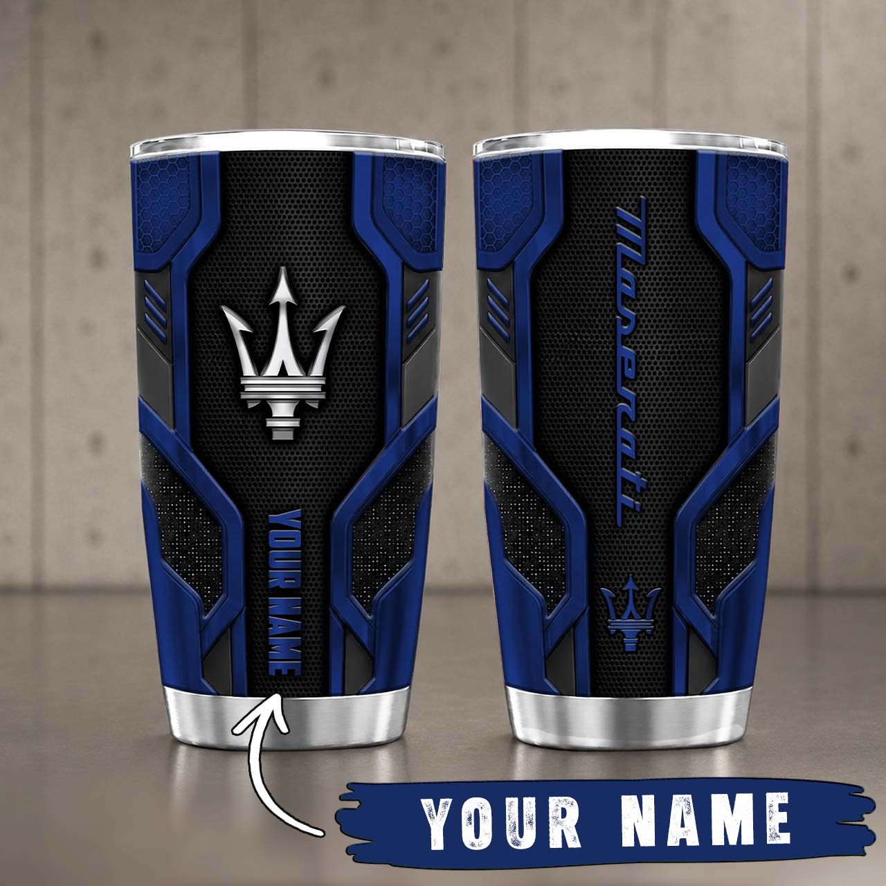 Gobelet Isotherme Maserati 20oz | Mug de Voyage Armure Carbone 3D – Image 8