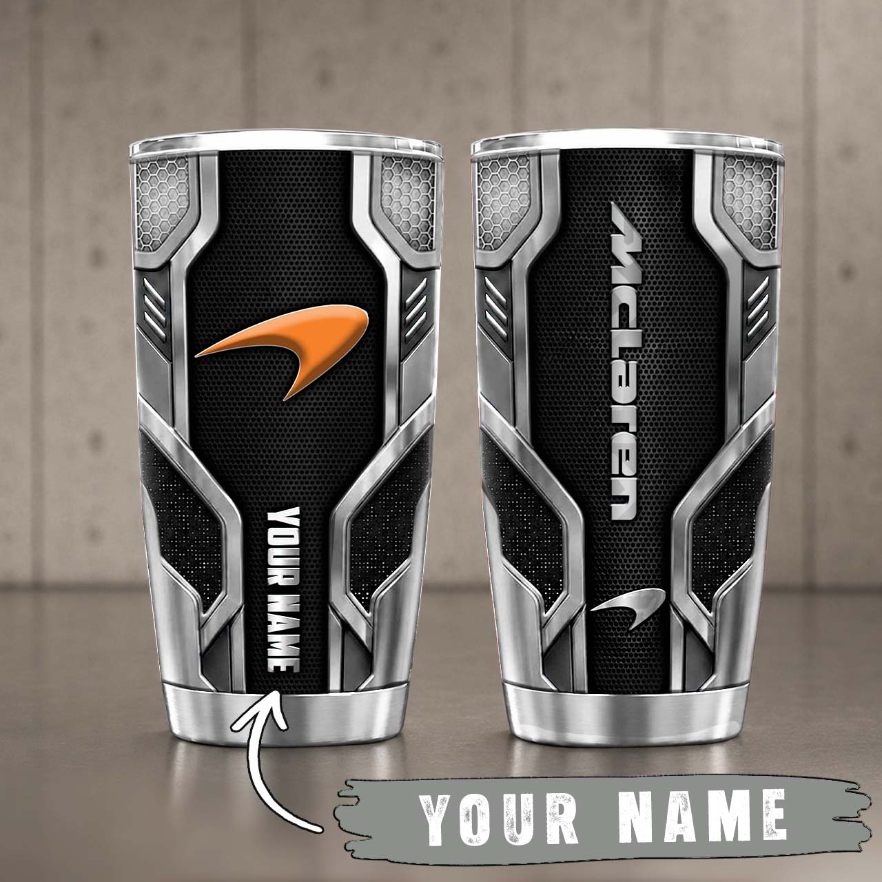 Gobelet Isotherme McLaren 20oz | Mug de Voyage Armure Carbone 3D – Image 6