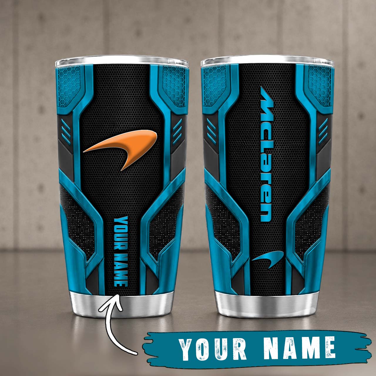 Gobelet Isotherme McLaren 20oz | Mug de Voyage Armure Carbone 3D – Image 3