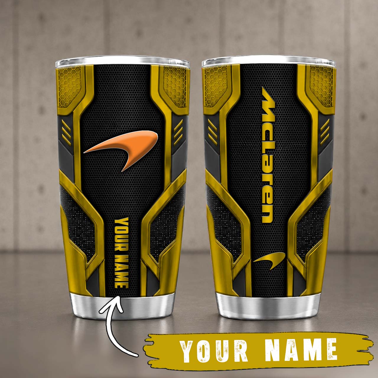 Gobelet Isotherme McLaren 20oz | Mug de Voyage Armure Carbone 3D – Image 2