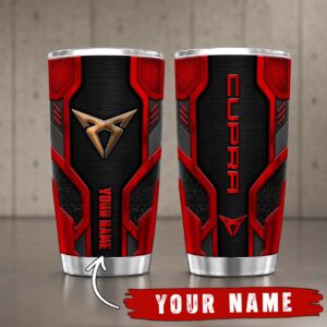 Gobelet Isotherme Cupra 20oz | Mug de Voyage Armure Carbone 3D