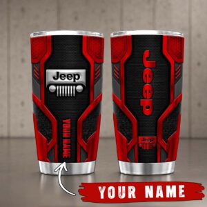 Gobelet Isotherme Jeep 20oz | Mug de Voyage Armure Carbone 3D