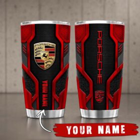 Gobelet Isotherme Porsche 20oz | Mug de Voyage Armure Carbone 3D