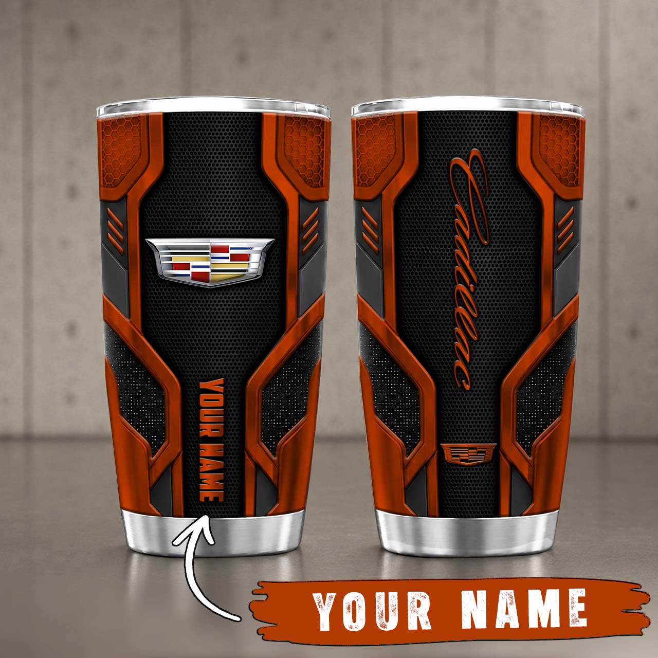 Gobelet Isotherme Cadillac 20oz | Mug de Voyage Armure Carbone 3D – Image 4