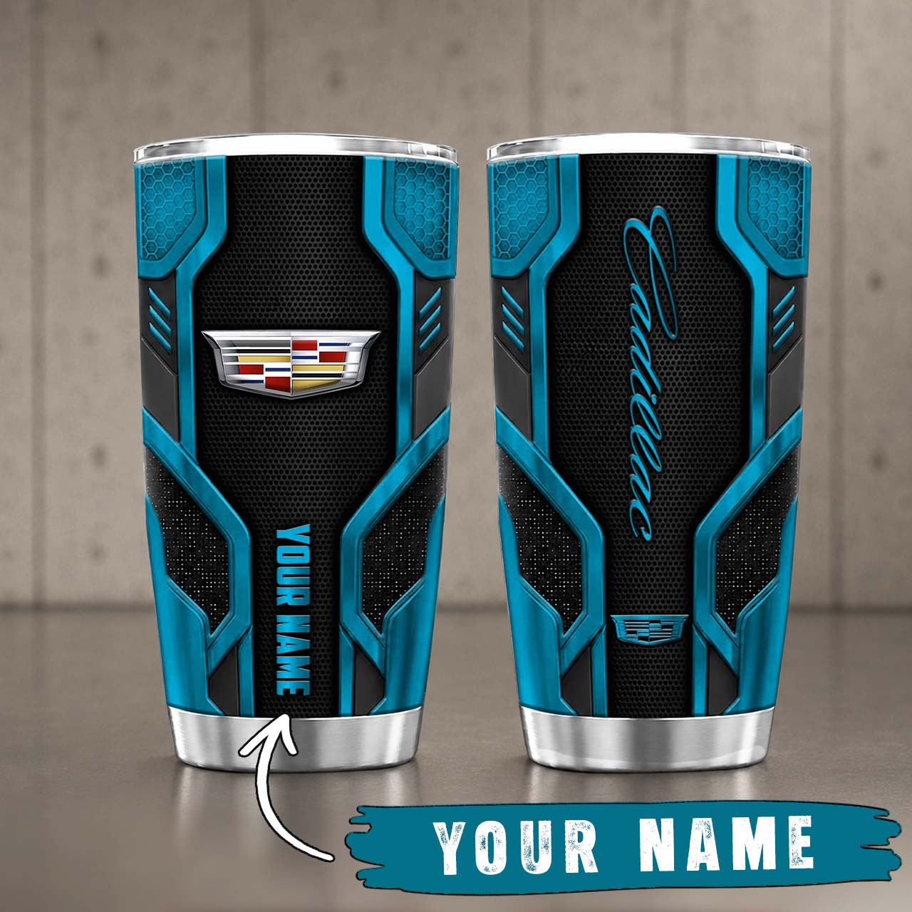 Gobelet Isotherme Cadillac 20oz | Mug de Voyage Armure Carbone 3D – Image 3