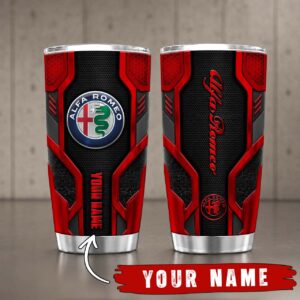 Gobelet Isotherme Alfa Romeo 20oz | Mug de Voyage Armure Carbone 3D