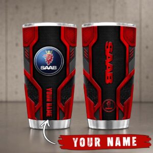 Gobelet Isotherme Saab 20oz | Mug de Voyage Armure Carbone 3D