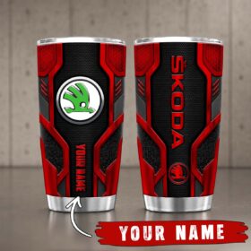 Gobelet Isotherme Skoda 20oz | Mug de Voyage Armure Carbone 3D
