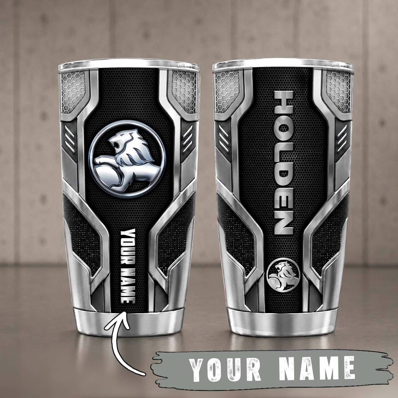 Gobelet Isotherme Holden 20oz | Mug de Voyage Armure Carbone 3D – Image 6